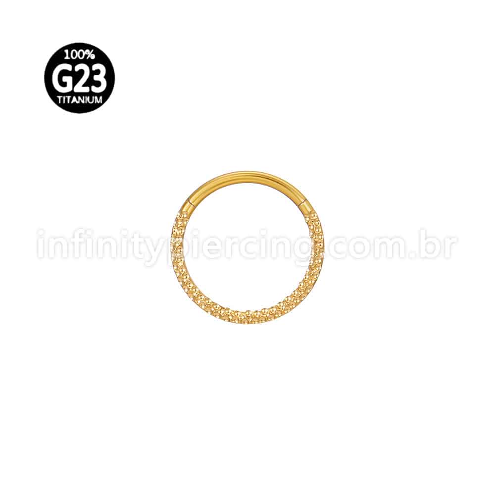 Piercing Argola Titânio Detalhe Lateral