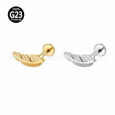 Piercing Labret Titânio Pena