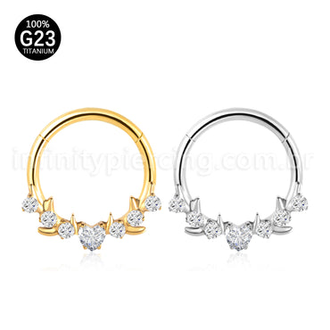 Piercing Argola Titânio Zircônia Cravejada