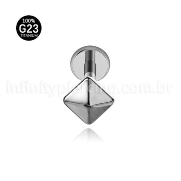Piercing Labret Titânio Quadrado