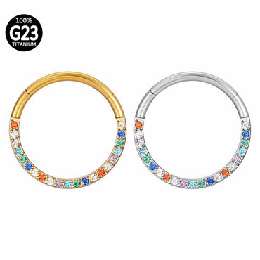 Piercing Argola Segmento Articulado Titânio Zircônia
