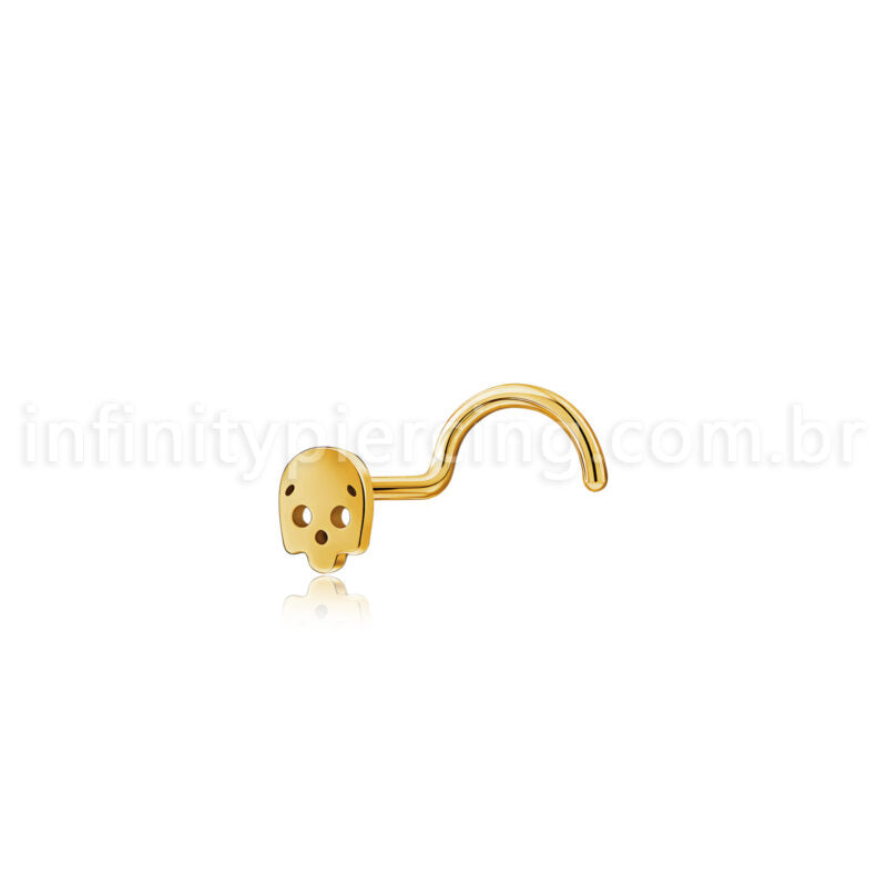 Piercing Nostril Aço Cirúrgico Caveira