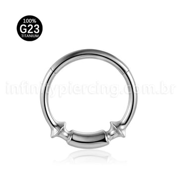 Piercing Argola Titânio Com Detalhes