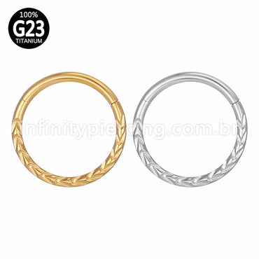 Piercing Argola Titânio Segmento Articulado Detalhado