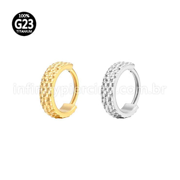 Piercing Argola Titânio Segmento Articulado Detalhado