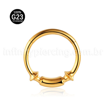 Piercing Argola Titânio Com Detalhes