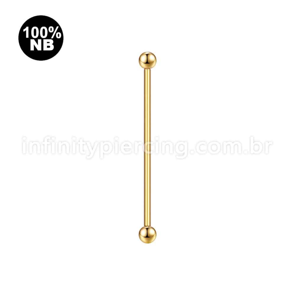 Piercing Barbell Nióbio Rosca Interna