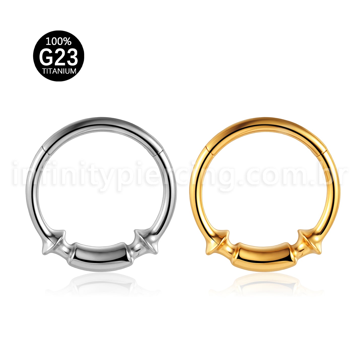 Piercing Argola Titânio Com Detalhes