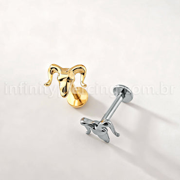 Piercing Labret Titânio Carneiro