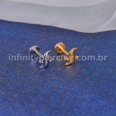 Piercing Labret Titânio Fantasma