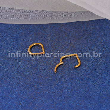Piercing Argola Gota Titânio Segmento Articulado