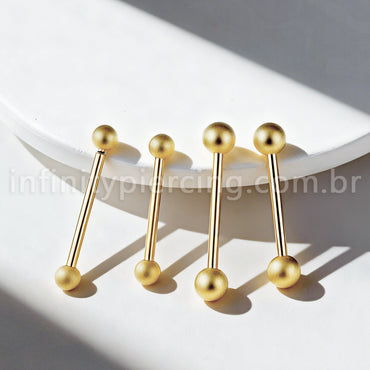 Piercing Barbell Titânio Com Bolinha Fosca