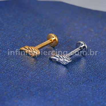 Piercing Labret Titânio Asas
