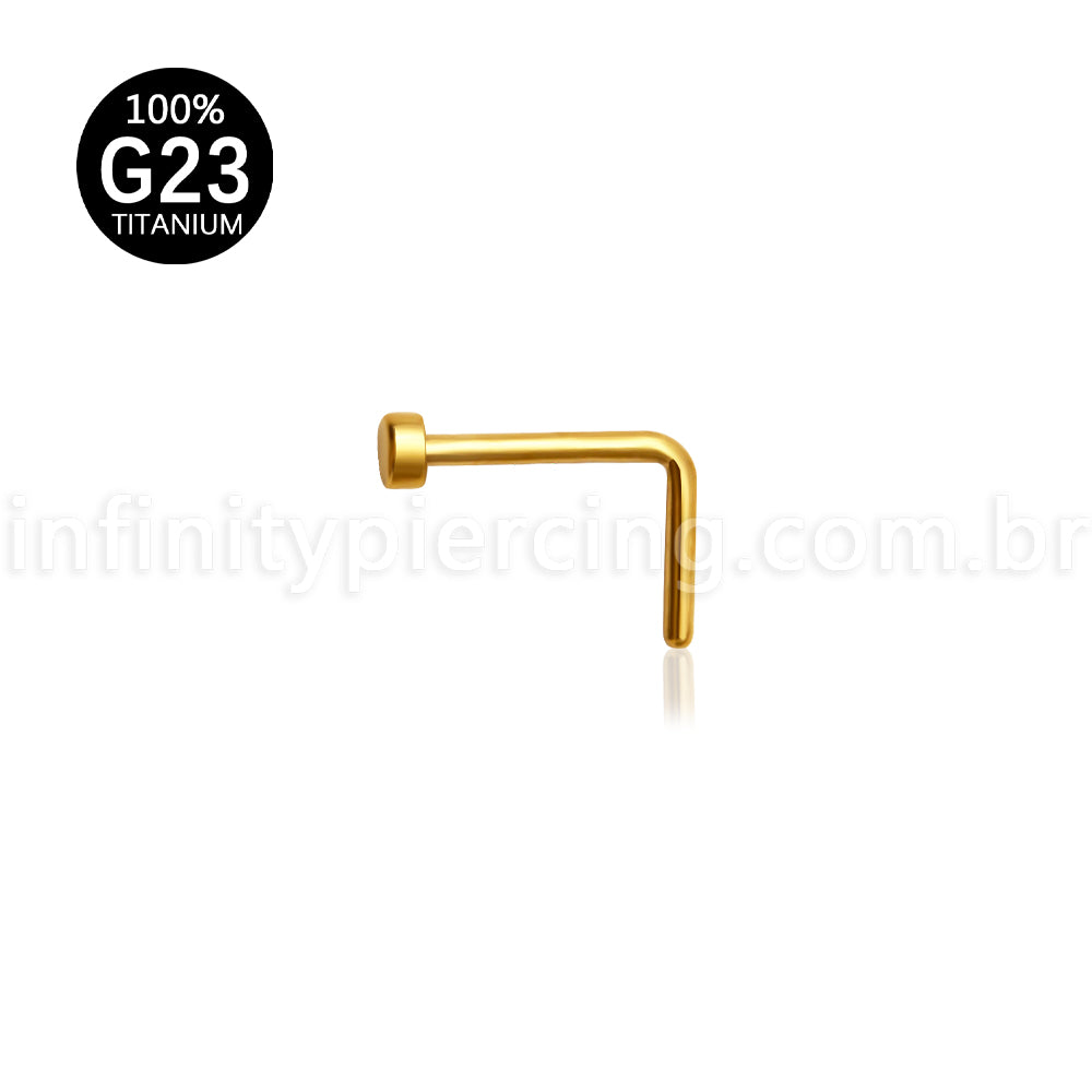 Piercing Nostril Formato L Titânio Liso