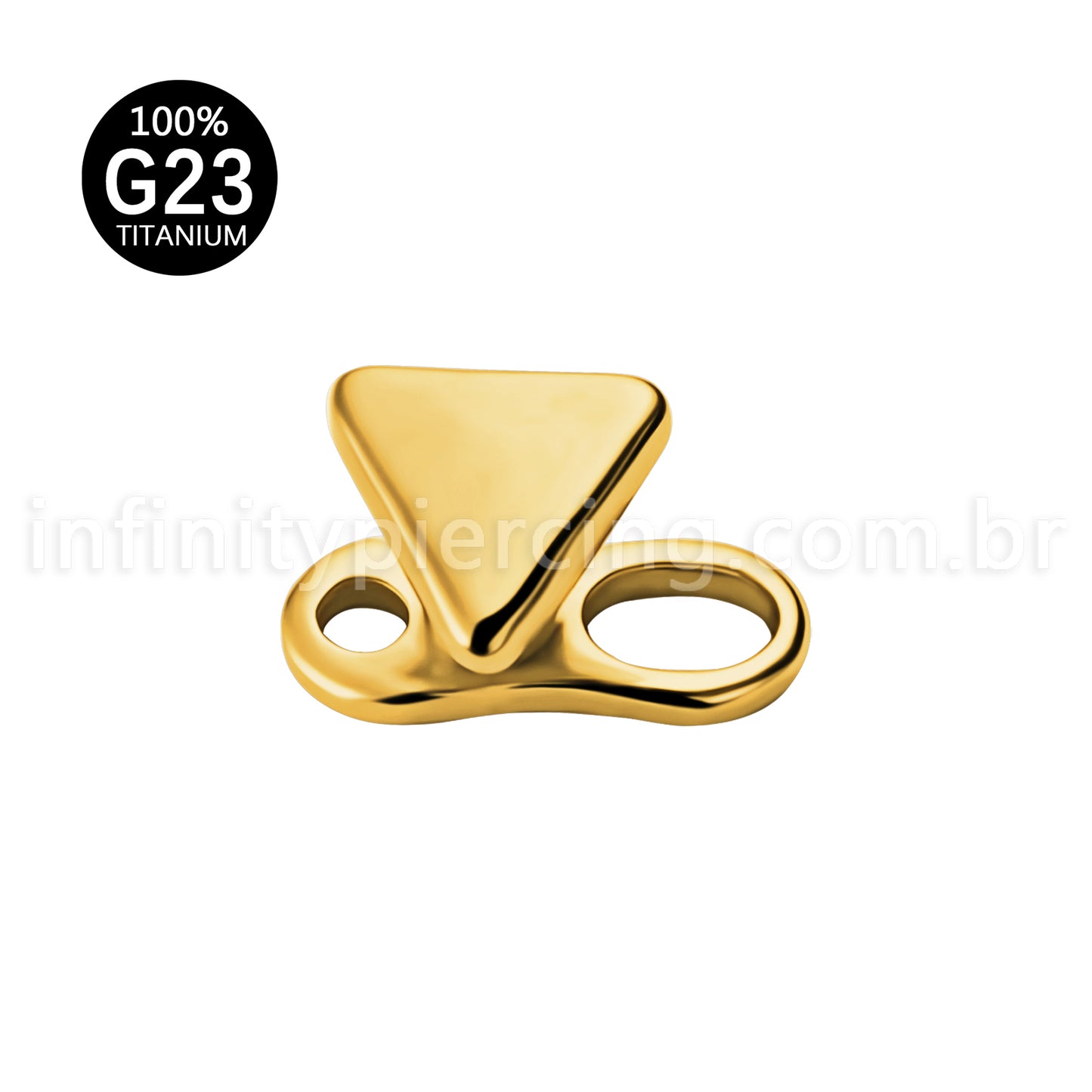 Piercing Microdermal Titânio Topo Triangulo
