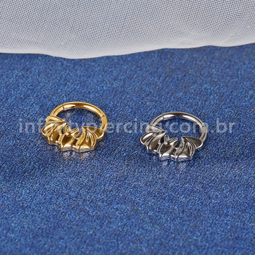 Piercing Argola Titânio Segmento Articulado Morcego