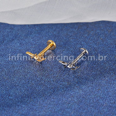 Piercing Labret Titânio Galho