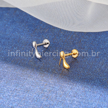 Piercing Labret Titânio Sapatinho