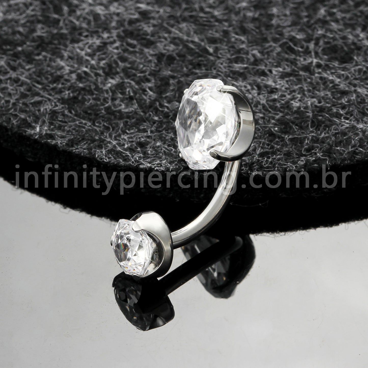 Piercing Banana Titânio Zircônia