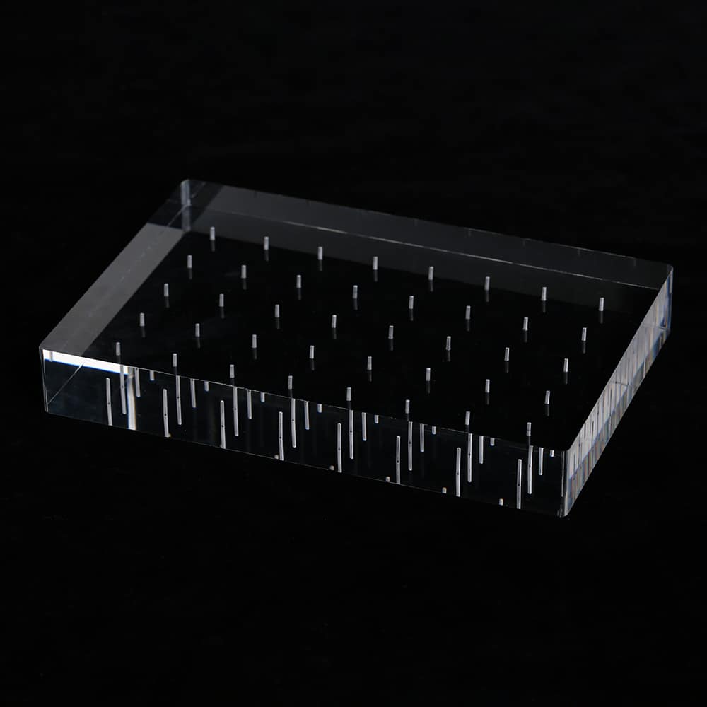 Expositor Acrílico Para Topo De Piercing P/ 40 Peças 18X12X2,5 CM (cópia)