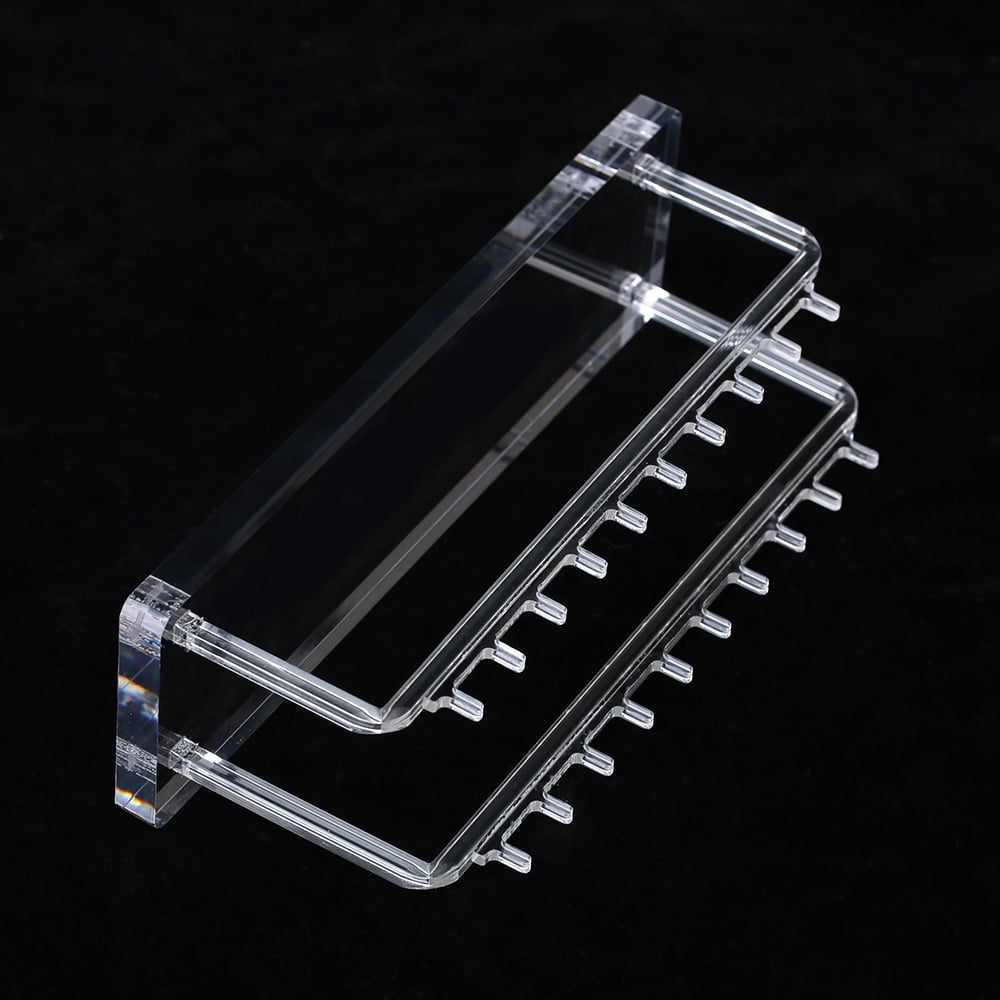 Expositor Acrílico Para Piercing Argola/Ferradura 2 Barras P/ 20 Pçs 20X6X7,5