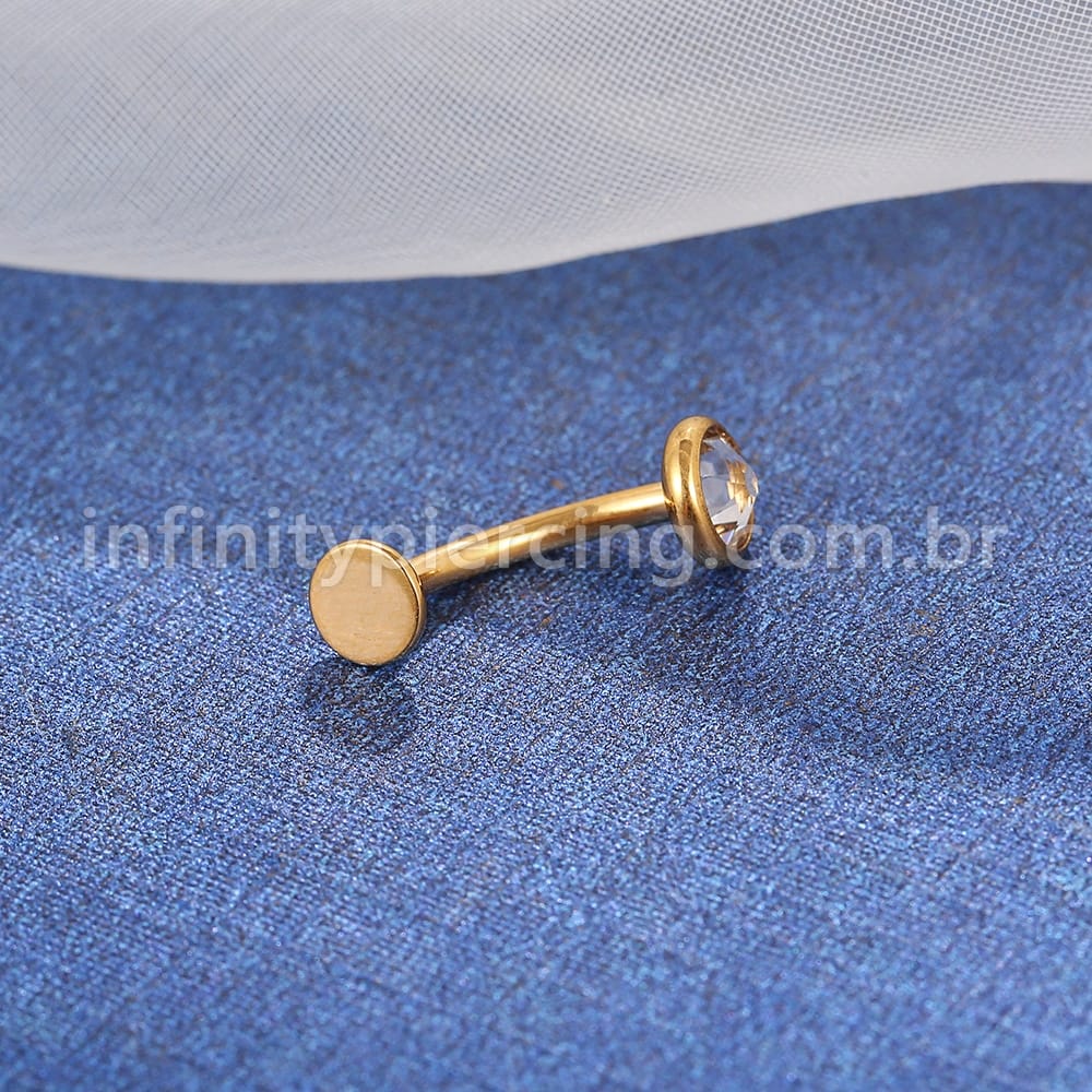 Piercing Banana Floating Titânio Zircônia