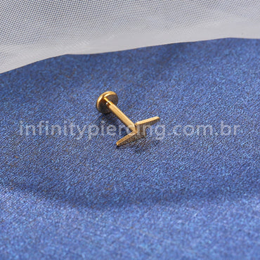 Piercing Labret Titânio Raio