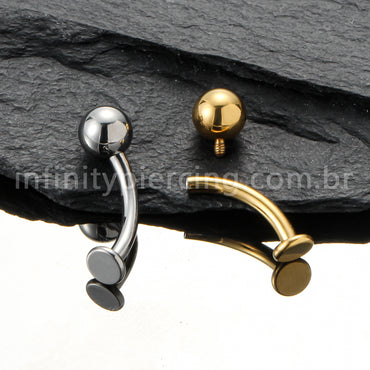 Piercing Banana Titânio Floating Bolinha