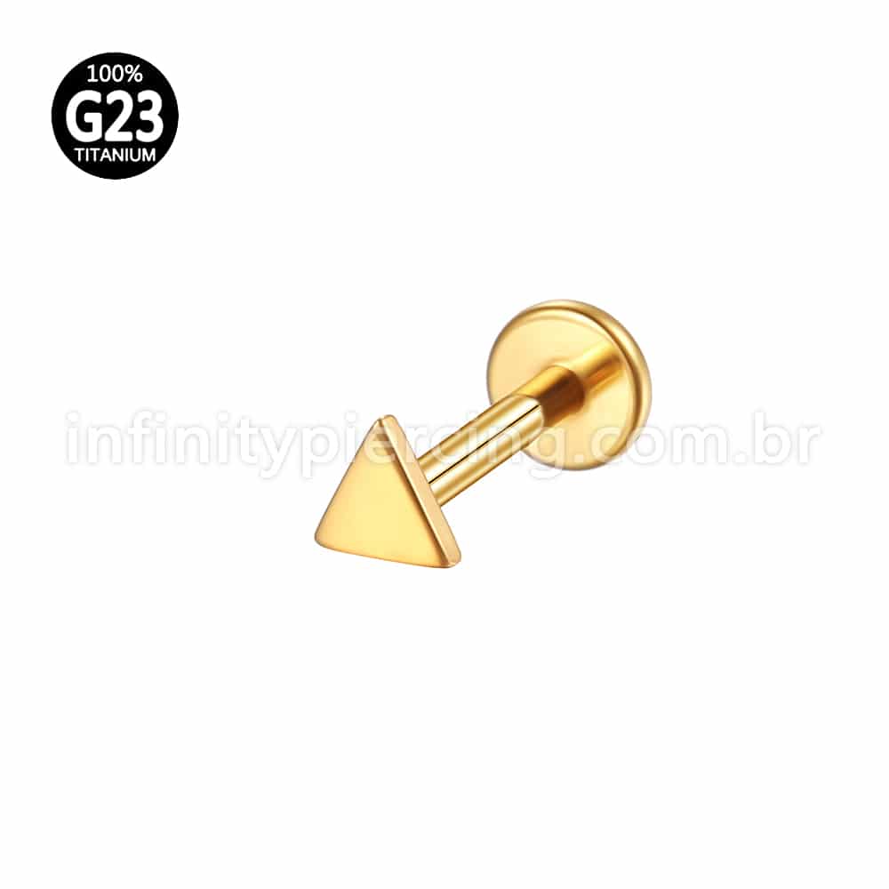 Piercing Labret Titânio Triângulo