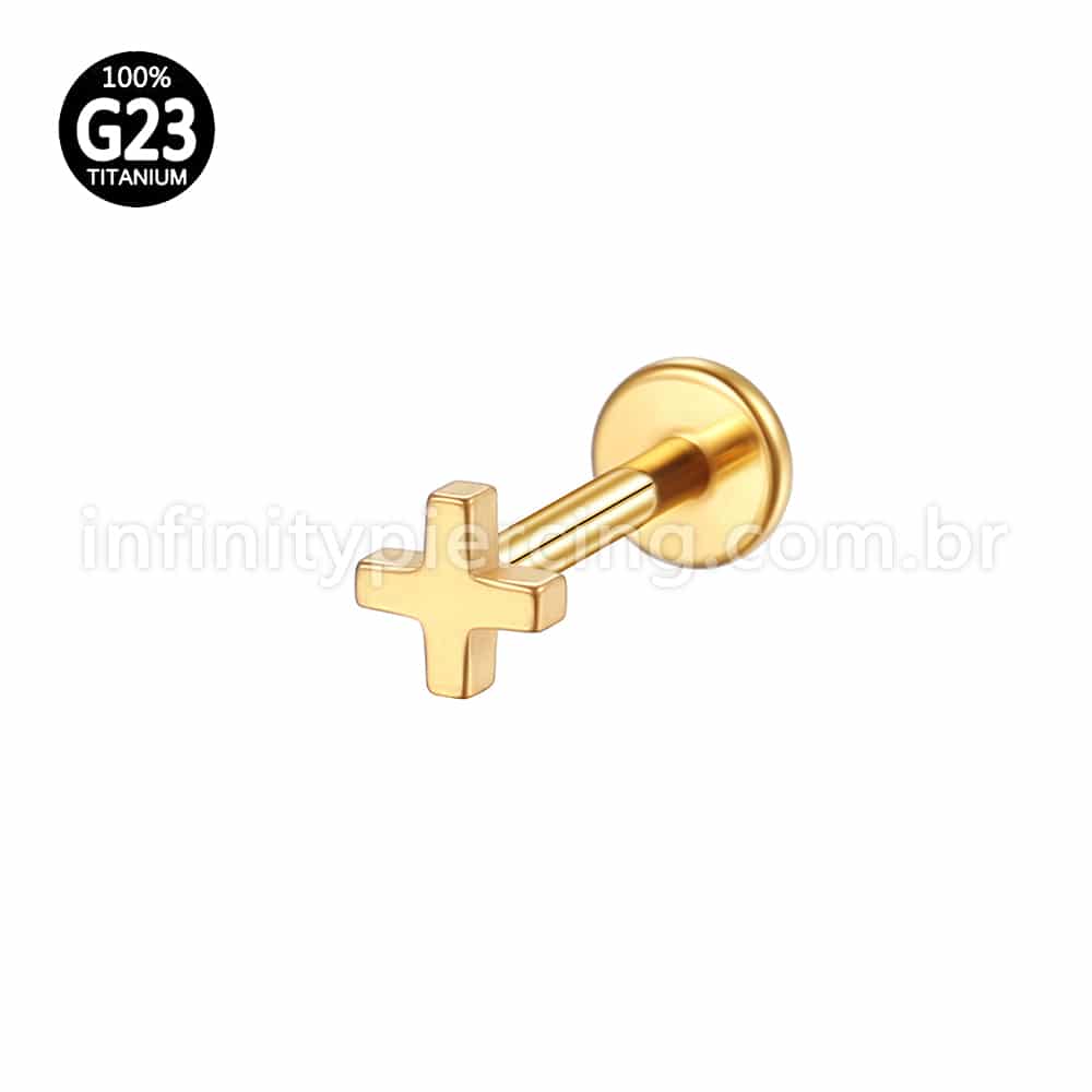 Piercing Labret X Rosca Interna Titânio