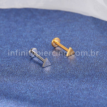 Piercing Labret Titânio Triângulo