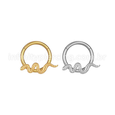 Piercing Argola Aço Cirúrgico Segmento Articulado Cobra