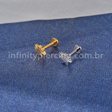 Piercing Labret Titânio Folha