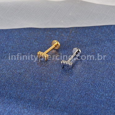 Piercing Labret Titânio Presas