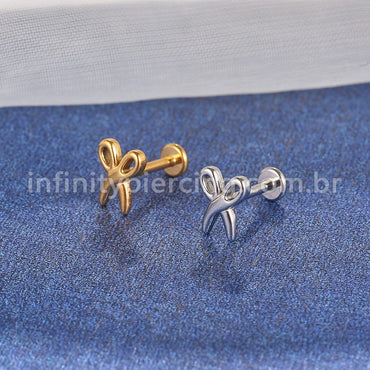 Piercing Labret Aço Cirúrgico Tesoura
