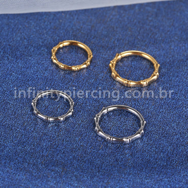 Piercing Argola Titânio Segmento Articulado Detalhada