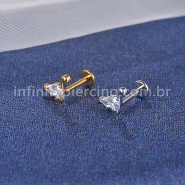 Piercing Labret Aço Cirúrgico Dinossauro