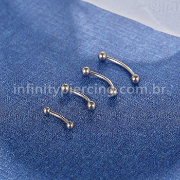 Piercing Microbell Curvo Titânio