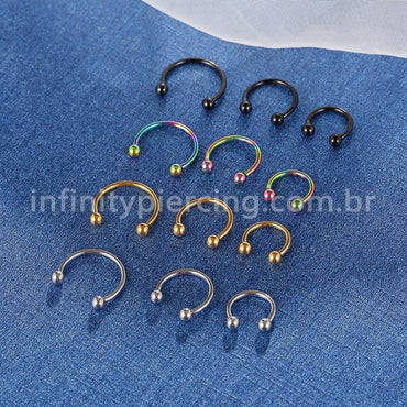 Piercing Ferradura Aço 316 L