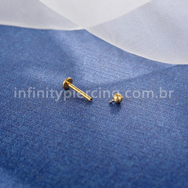 Piercing Labret Aço Cirúrgico 316L Rosca Interna