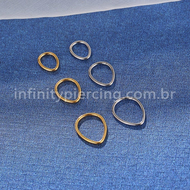 Piercing Argola Gota Aço Cirúrgico