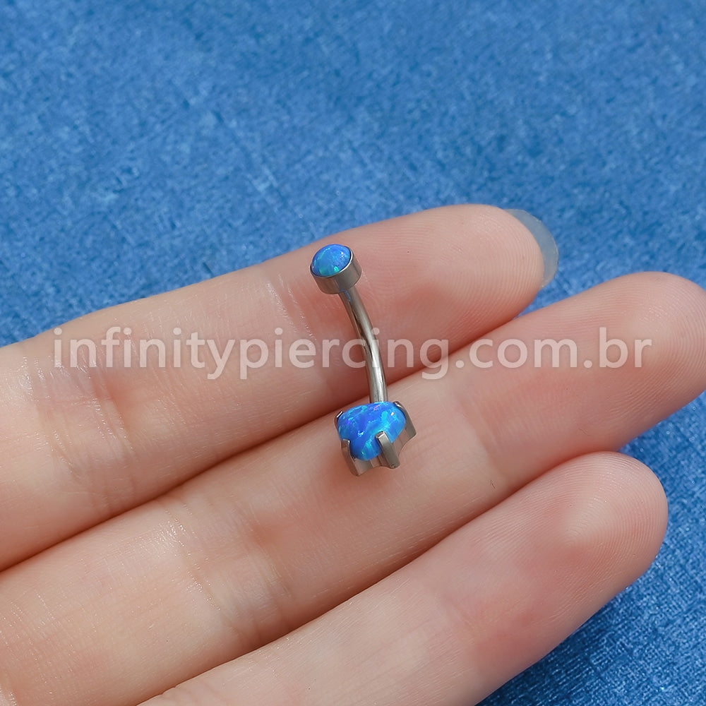 Piercing Banana Titânio Opala