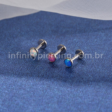 Piercing Labret Titânio Opala