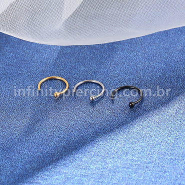 Piercing G-Ring Aço Cirúrgico Bolinha