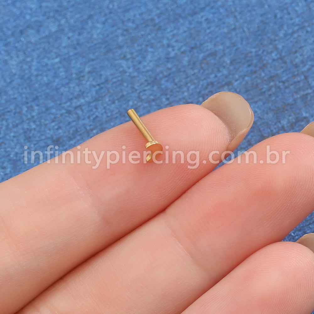 Haste Para Labret Titânio Base Lua