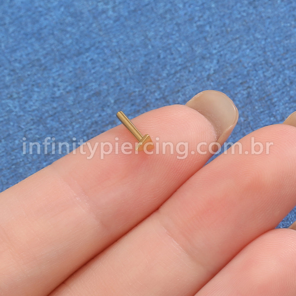 Haste Para Labret Titânio Base Triângulo