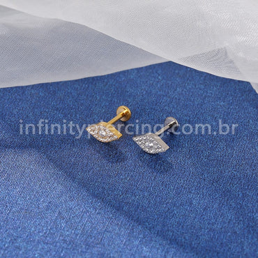 Piercing Labret Titânio Olho Zircônia