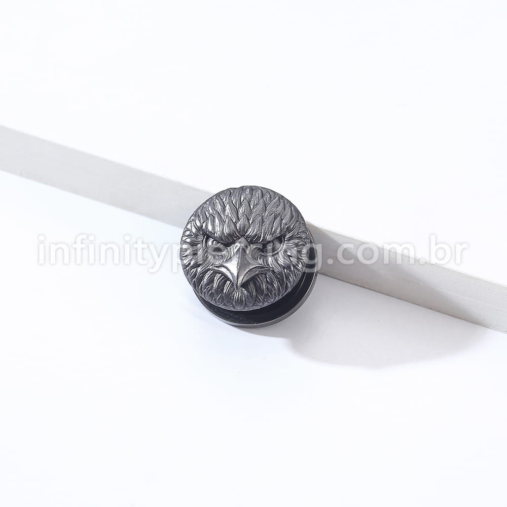 Alargador Aço Cirúrgico Black Águia
