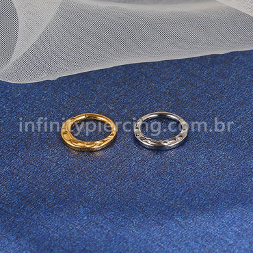 Piercing Argola Titânio Segmento Articulado Detalhada