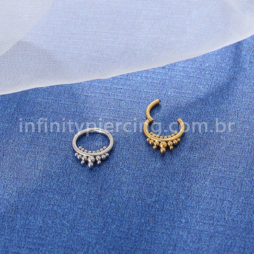 Piercing Argola Aço Cirúrgico Segmento Articulado Indiano